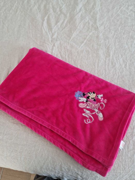 Manta Minnie cor de rosa