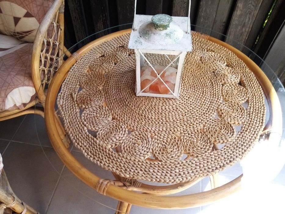 Komplet rattanowy na taras pokrowce