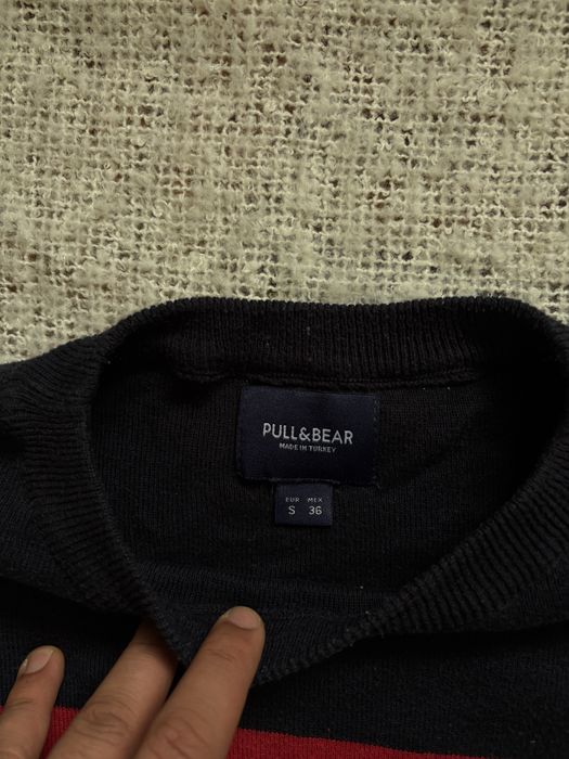 Camisola de lã azul com riscas tamanho tamanho S