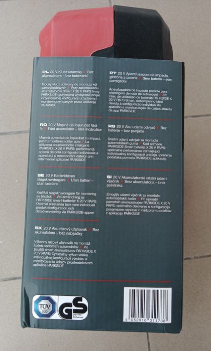 Klucz udarowy do kół firmy Parkside Performance PPDSSA 20-Li A1