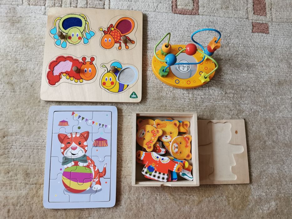 Zestaw zabawek drewniane sensoryczne