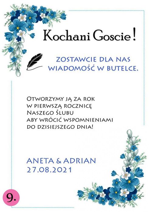 Księga gości w butelce KPLT zestaw na wesele ślub NOWOŚĆ