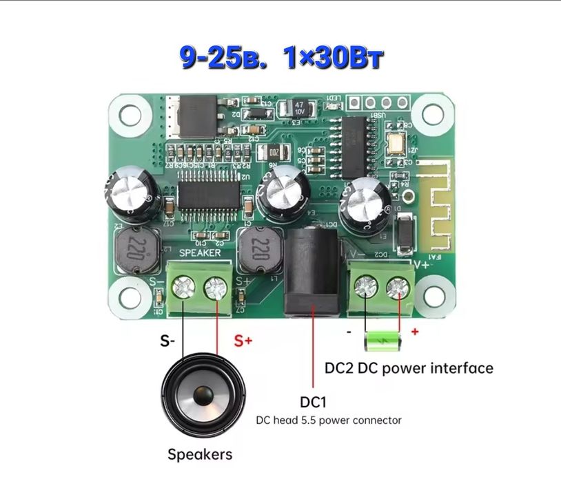 Усилитель звука 30w; 50W,MP3 Radio Bluetooth плейер