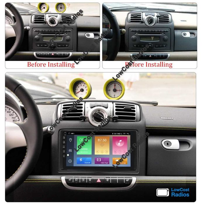 Auto Rádio 9' SMART 451 / W451 | GPS ANDROID Bluetooth USB APPS WIFI | CARPLAY • ANDROID AUTO