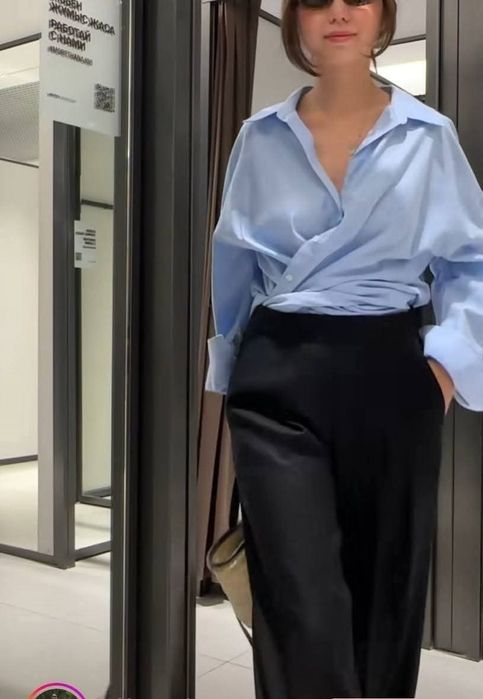 Spodnie nowe szeroka nogawka wiskoza Zara viralowe