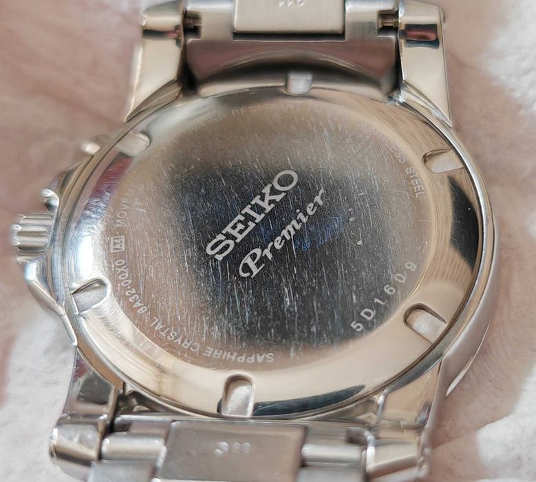 Чоловічий годинник Seiko Premier Perpetual Calendar Sapphire 41mm 100m
