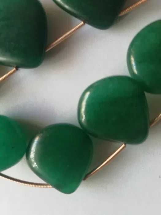 Colar de Esmeralda Natural 2 Linhas Novo Nunca Usado