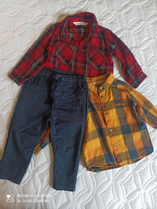 Набір з 2 сорочок та штанів на 12 міс, розмір 80