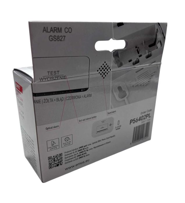 Detektor tlenku węgla EMOS P56402PL