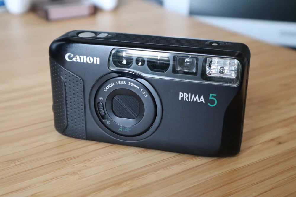 canon prima 5 kompakt analogowy małpa aparat kompaktowy analog vintage
