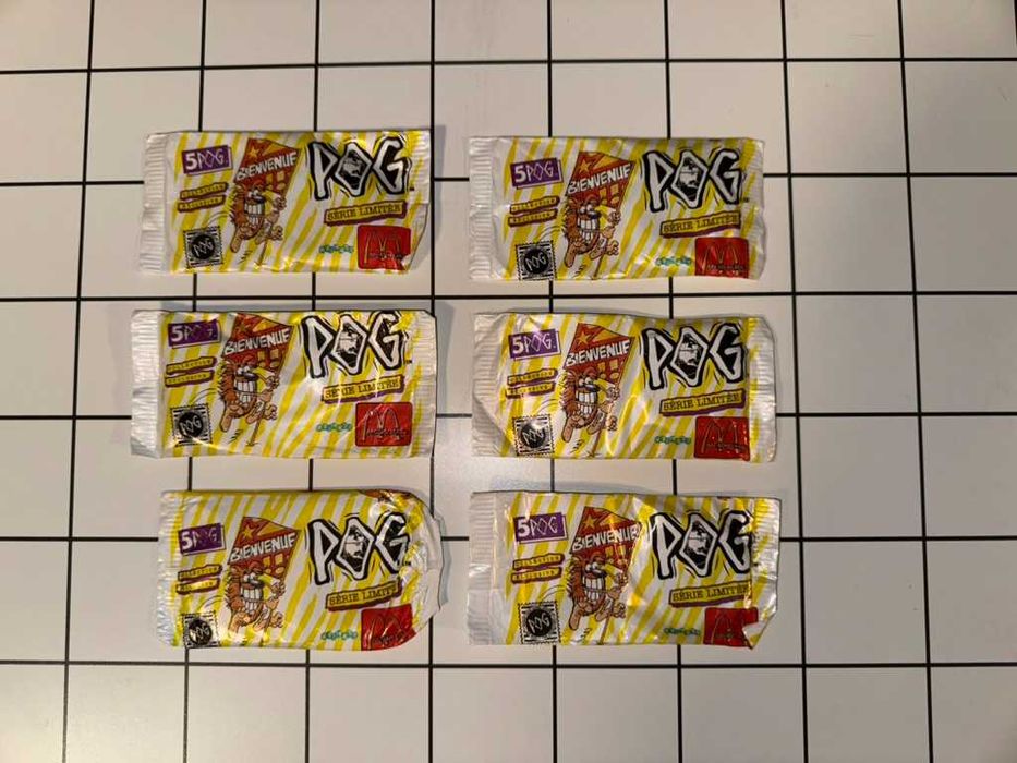 Lote de 6 Booster POG Mcdonald's WPF 1995 FR Novo selado ULTRA RARE