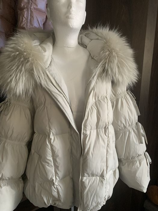 Kurtka puchowa z jenotem naturalnym