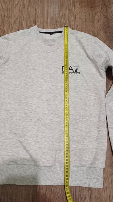 Світшот кофта батнік чоловічий підлітковий котоновий сірий розмір S