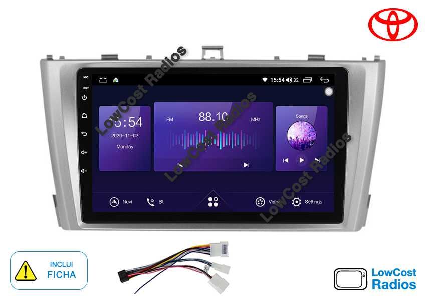 Auto Rádio 9' TOYOTA Avensis T25 T27 (2002 a 2015) | GPS BT APPS WIFI