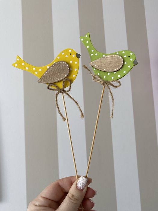 Деревянные топеры птички декор