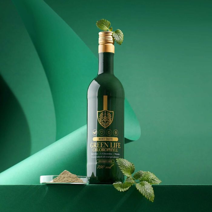 Green Life – Chlorofil (GLC) Suplement diety w formie koncentratu o miętowym smaku (750 ml)