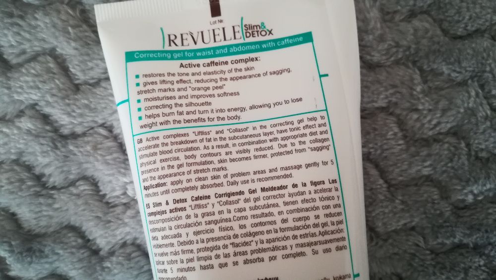 Revuele creme abdómen cintura queima gordura anti-celulite estrias NOV