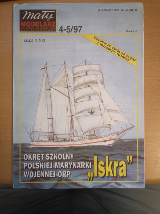Mały Modelarz 4-5/1997 Okręt szkolny polskiej marynarki woj. ORP Iskra