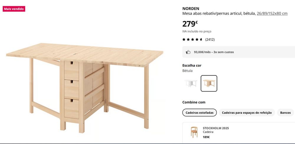 Vendo mesa nova sem uso