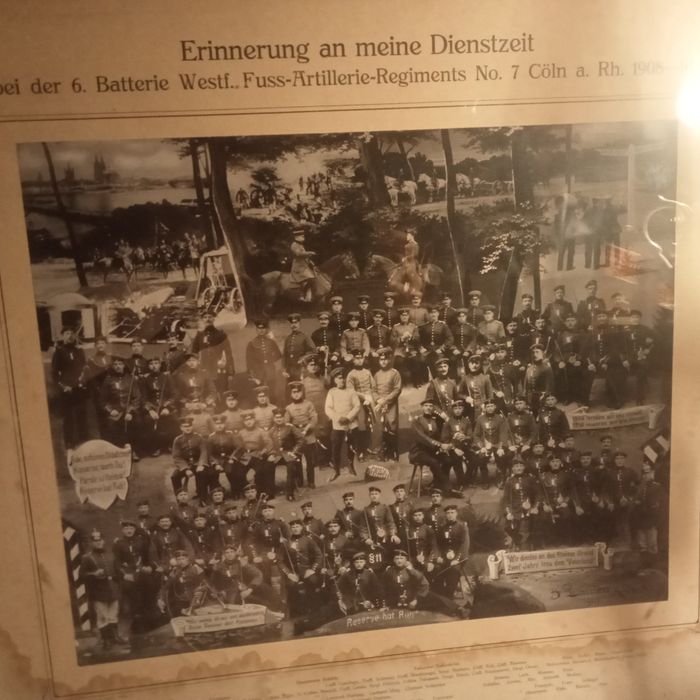 Stare zdjęcie Fotografia Pamiątka Służby Rezerwistów Artylerii Prusy
S