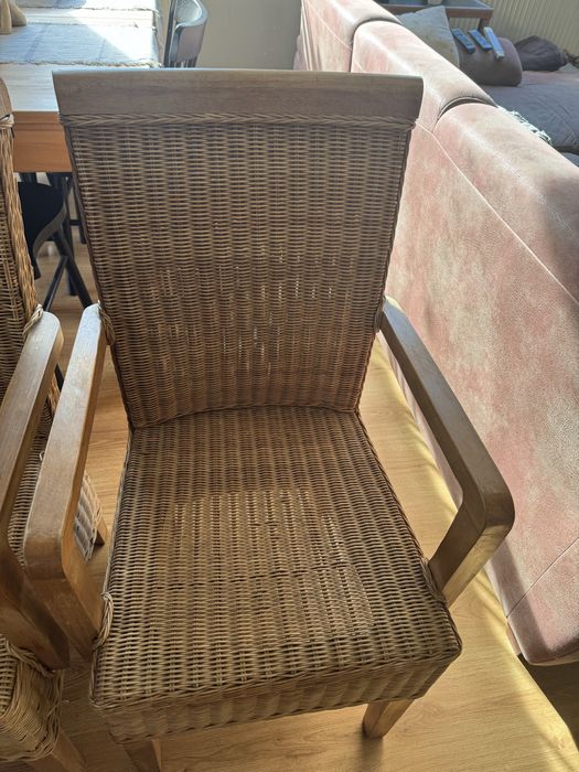 4 krzesła ratan + drzewo