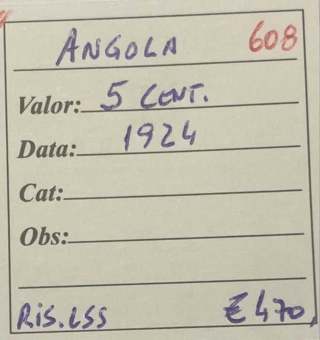 Moeda 608 - Angola 5 Centavos 1924