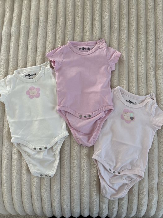 3 szt body krótki rękaw roz 62