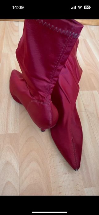 Bota Cetim Vermelha Vizanno TAM 37