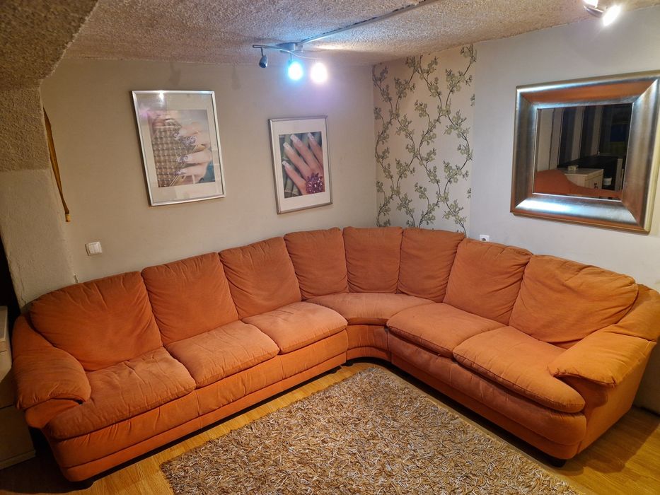 Sofá  de  canto  Salmão