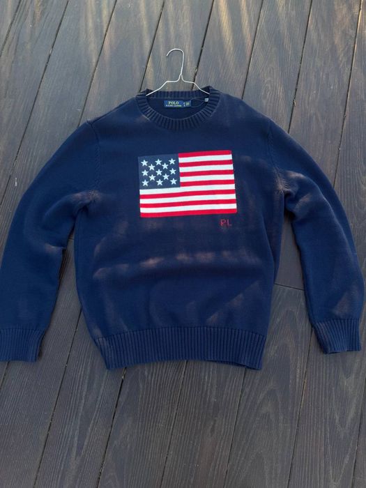 Свитер Polo Ralph Lauren темно синий мужской Светр Поло Ральф Лоурен