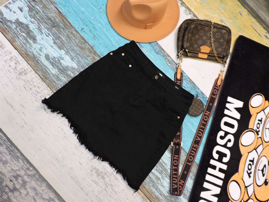 Black Label Świetna denimowa spódnica jeans L
