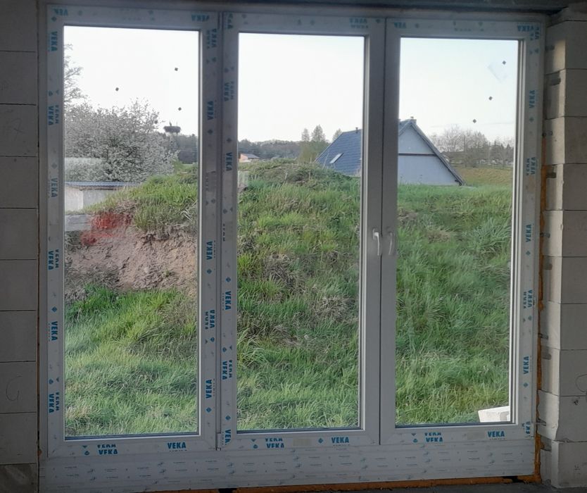 Okno drzwi tarasowe trzyszybowe wys 230 x dł 270