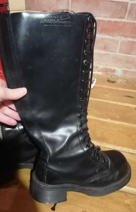 glany buty Dr. Martens Martensy długie, skórzane 22 22.5 czarne 35, 36