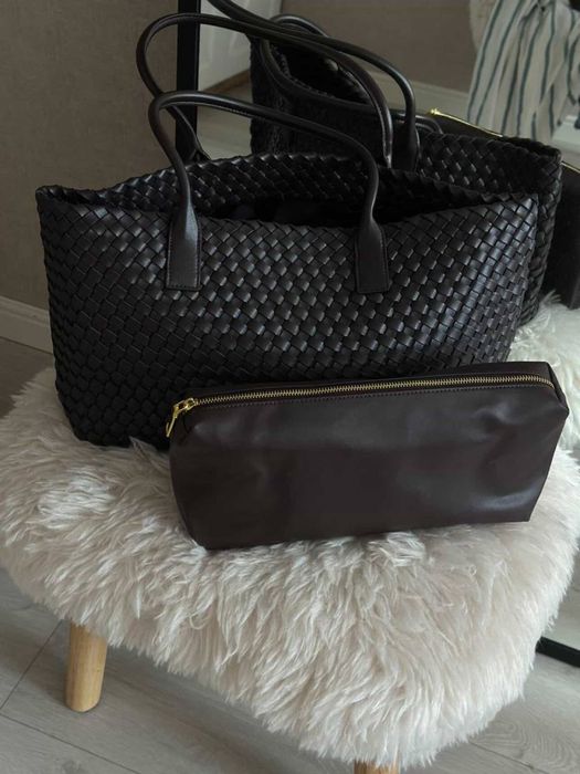 Сумка плетена шкіряна