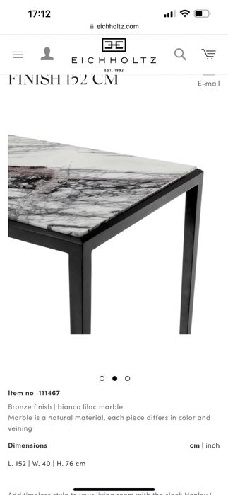 Konsola Eichholtz hanley bronze finish