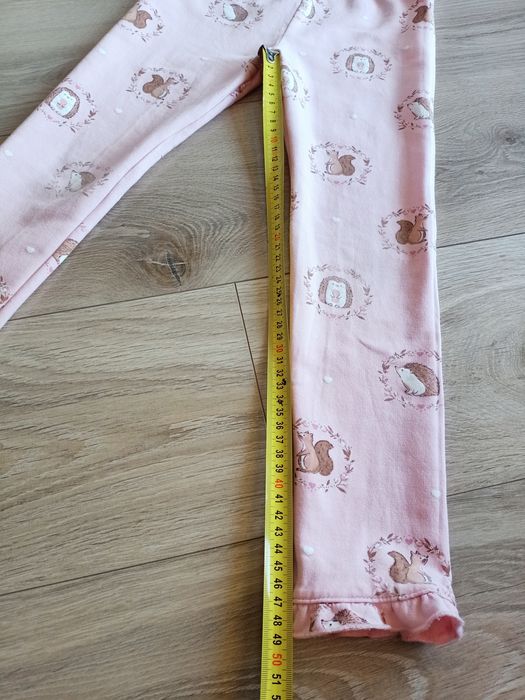 Legginsy getry dziewczęce różowe z jeżem na meszku 122