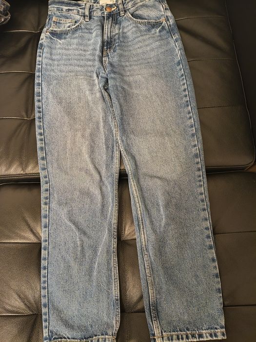 Jeansy mom fit 36 Sinsay, błękitne i niebieskie