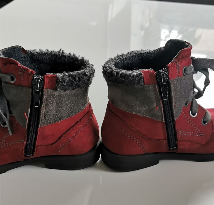 Buty zimowe skórzane dla dziewczynki rozm. 27