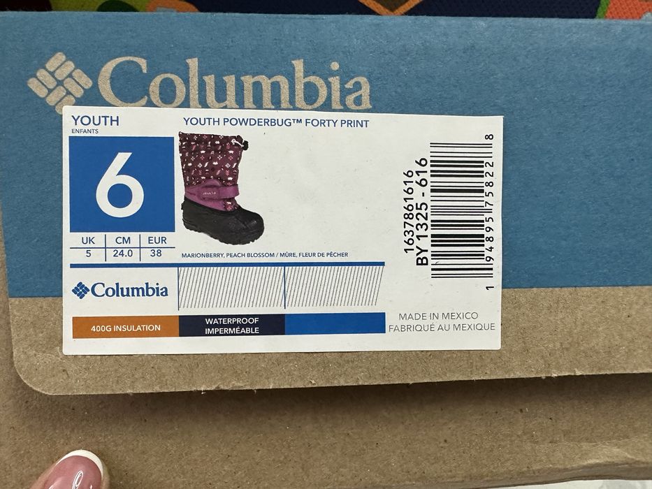 Columbia зимові чоботи/сапожки/сноубутси лижні 37-38 22-23-24 см