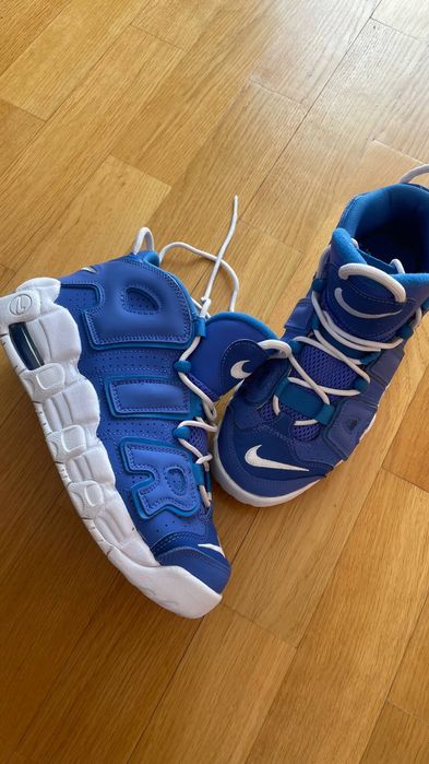 Nike  Air More Uptempo TD Medium Blue Battle-Blue White