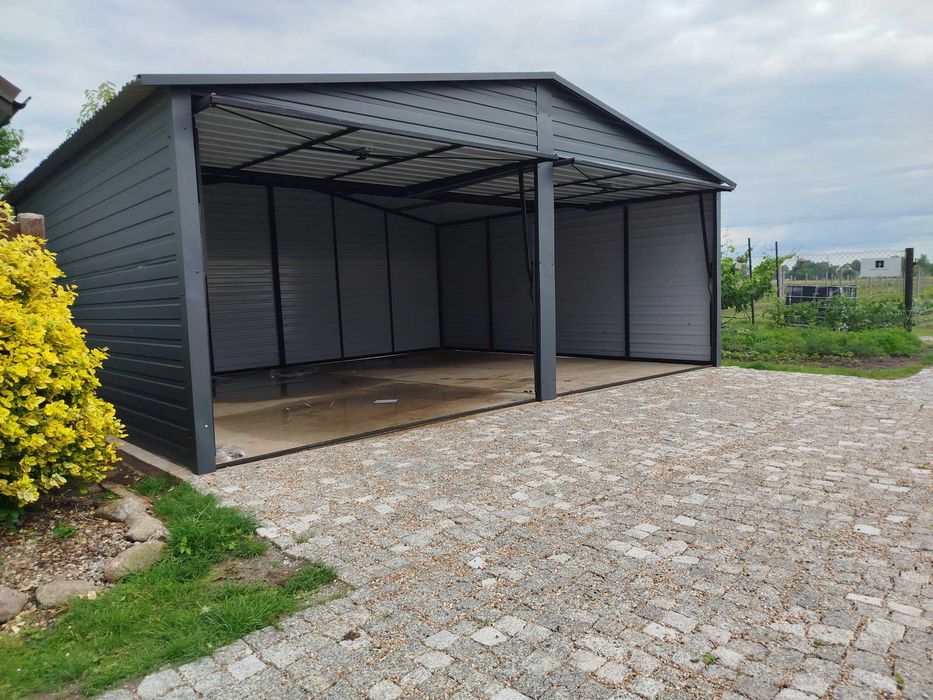 Blaszak, GARAŻ blaszany 6x5, Wiata na auto -  PROMOCJA