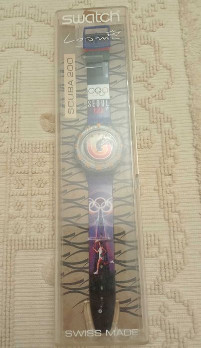 Relógio da Swatch comemorativo dos Jogos Olímpicos de Seoul 1988
