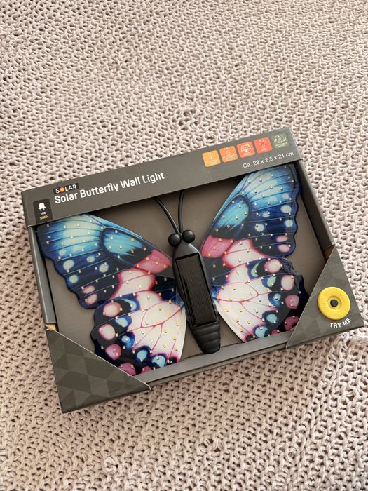 Motyl solaeny lampka ogrodowa led tryby