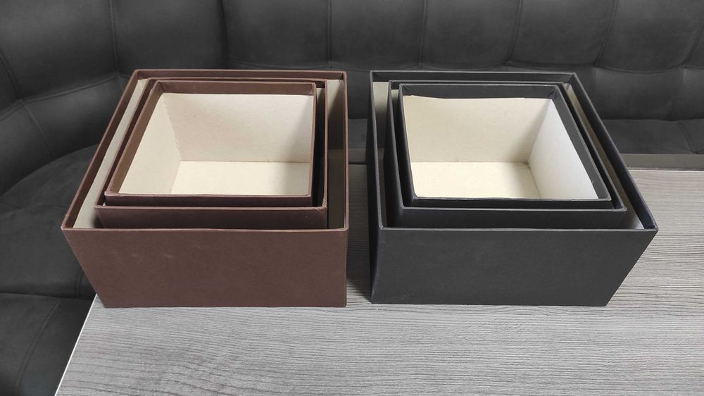 Квадратні картонні коробки з кришками  16*16 см, 18*18 см, 22*22 см