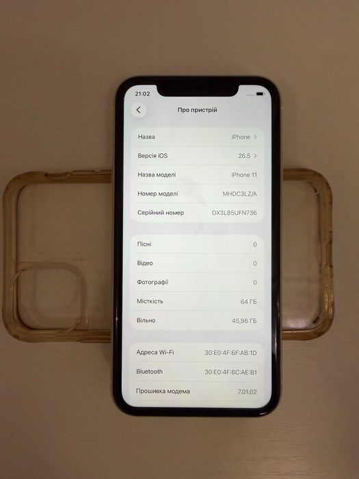 Apple iPhone 11 64GB White (Відмінний стан, MHDC3LZ/A)