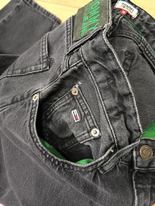 Vintage Tommy Jeans High Rise Tapered 90s Green Label Rare mom jeans