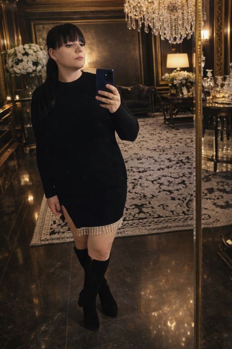 Elegancka sukienka prążek