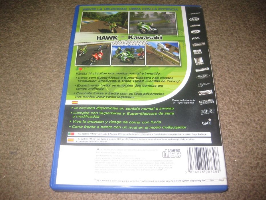 Jogo "Hawk Kawasaki Racing" para PS2/Completo!