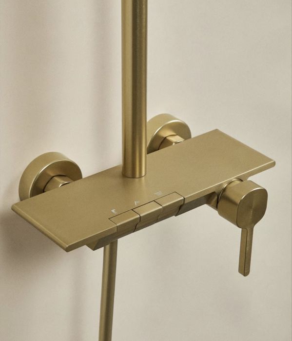 Coluna de Duche Sklum - Almudena (Aluminio Anonizado - Dourado Mate)