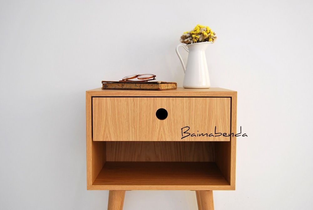 Par de Mesas de Cabeceira retro vintage estilo nordico